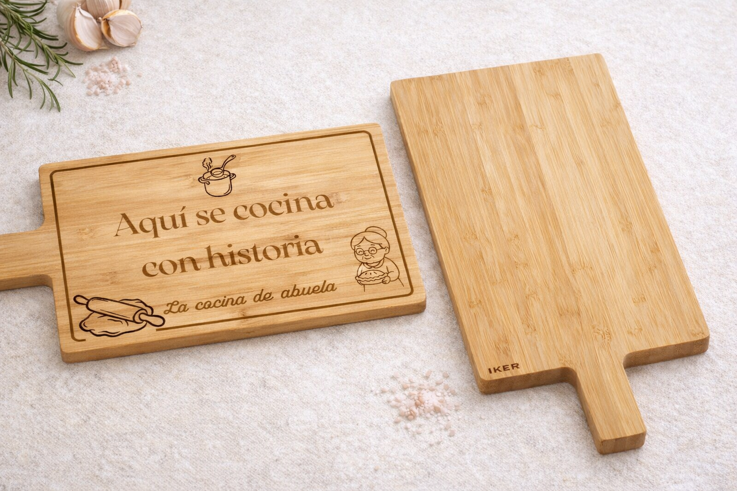 Tabla de Cocina Personalizada en Madera · Frases Grabadas · Regalo Original para el Hogar
