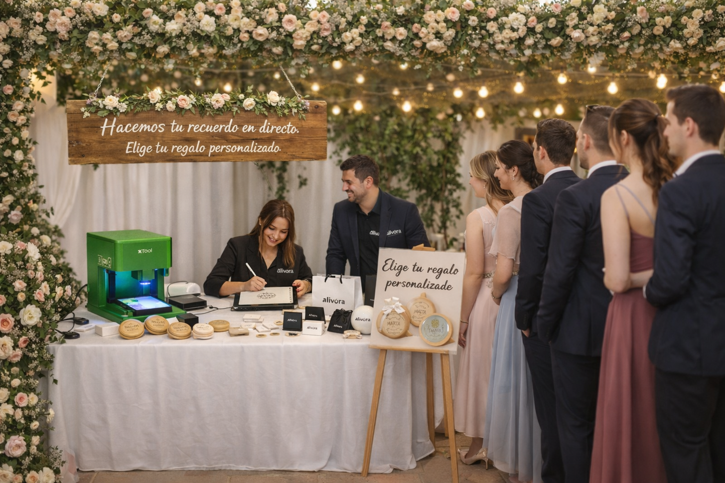 Una experiencia diferente para tu boda: grabado láser en directo para todos tus invitados