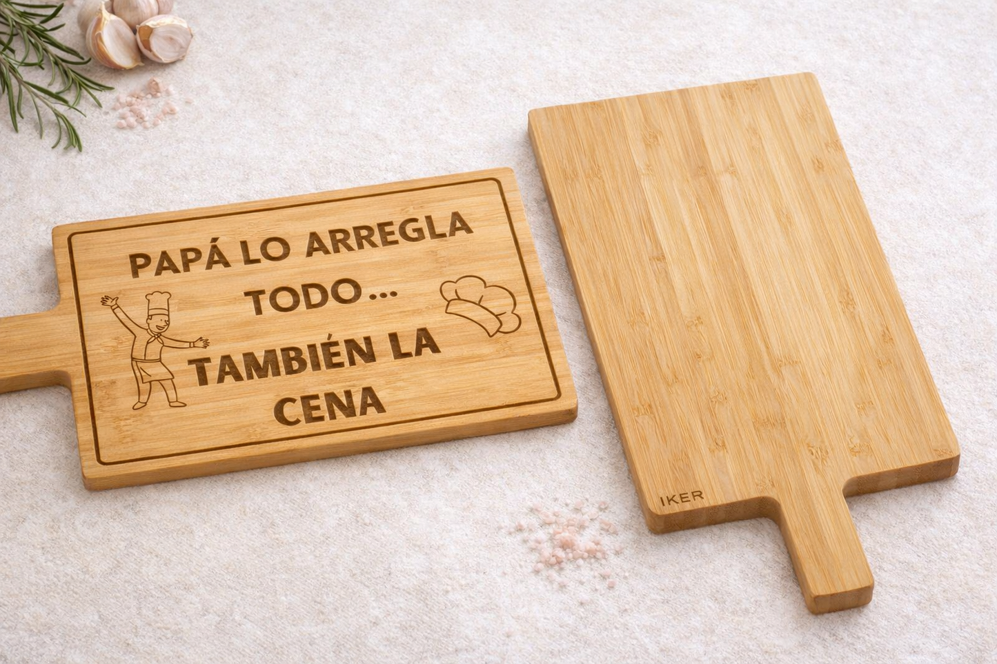 Tabla de Cocina Personalizada en Madera · Frases Grabadas · Regalo Original para el Hogar