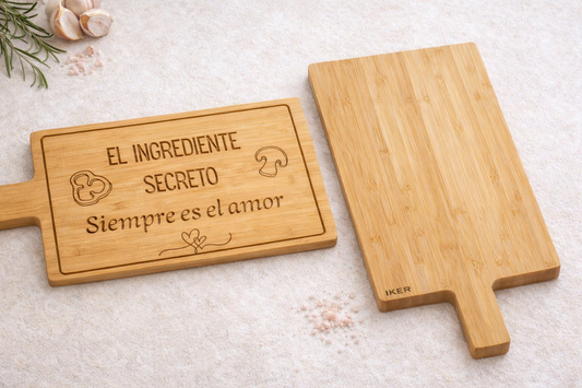 Tabla de Cocina Personalizada en Madera · Frases Grabadas · Regalo Original para el Hogar