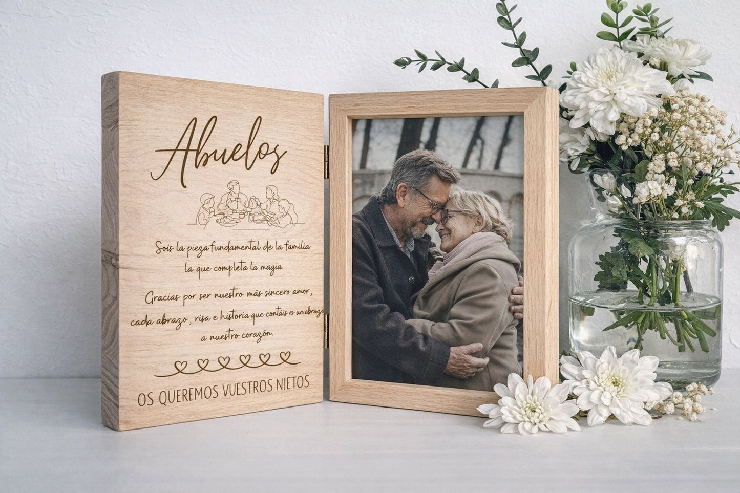 Marco familiar de madera personalizado – Un recuerdo para toda la vida