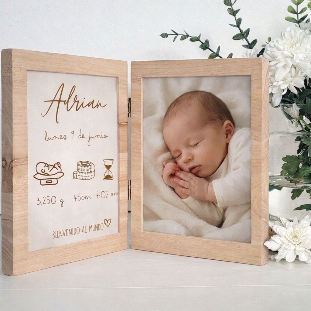 Marco familiar de madera personalizado – Un recuerdo para toda la vida