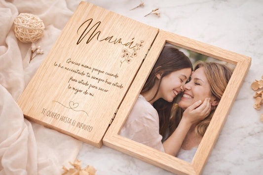 Marco familiar de madera personalizado – Un recuerdo para toda la vida
