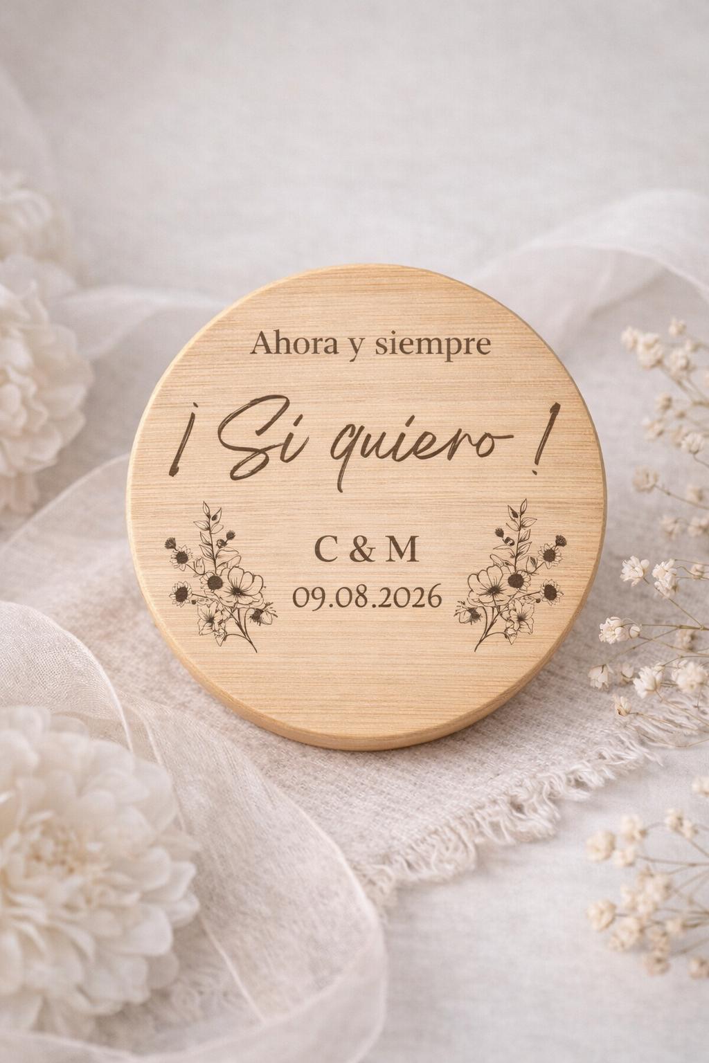 Abridor de Madera Personalizado para Boda – Detalle Original para Invitados