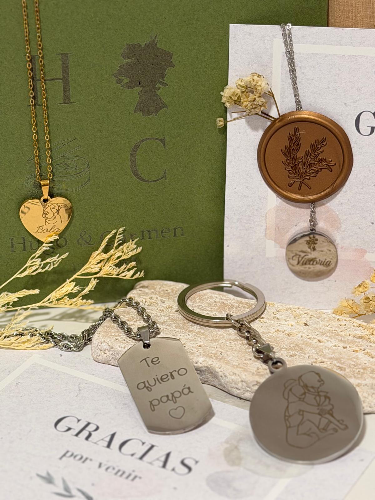 Collares de acero inoxidable grabados – Un recuerdo que se lleva puesto